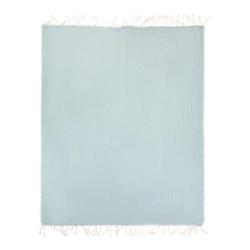 The 100% Cotton Chevron Aquamarine Throw