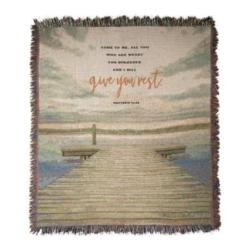 Matthew 11:28 NEW Come Give You Rest Tapestry Throw 