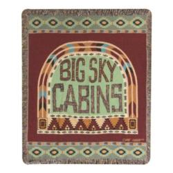  NEW Big Sky Cabins Tapestry Throw