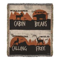   NEW Cabin Life Tapestry Throw