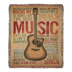 Guitar Music Tapestry Throw