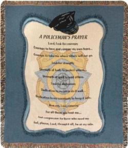 Policeman's Prayer Tapestry Throw