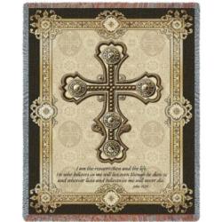 New Gothic Cross Tapestry Throw