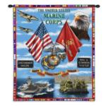 United States Marine Corps Land, Sea & Air Tapestry Wall Hanging