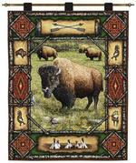 Buffalo Lodge Tapestry Wall Hanging