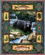 Bear Lodge Tapestry Throw