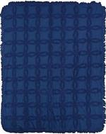 Navy Vintage Tufted CottonThrow