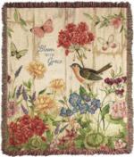 Bloom with Grace Tapestry Throw