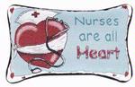Nurses Are All Heart Pillow Talk Tapestry Pillow