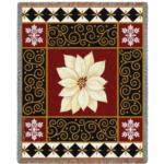 White Poinsettia Tapestry Throw