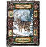 Wolf Lodge Tapestry Throw