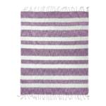    NEW The 100% Cotton Stripe Lavender Throw