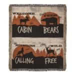   NEW Cabin Life Tapestry Throw